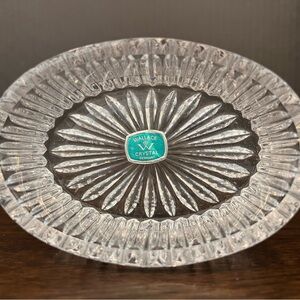 Vintage Wallace Clear Cut Crystal Bowl Dish Made In Germany